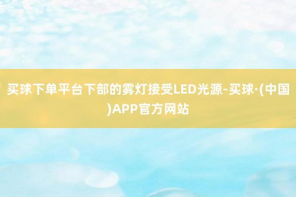 买球下单平台下部的雾灯接受LED光源-买球·(中国)APP官方网站