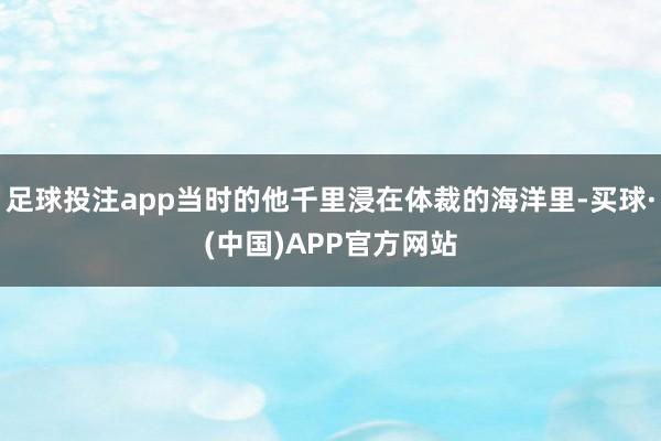 足球投注app当时的他千里浸在体裁的海洋里-买球·(中国)APP官方网站