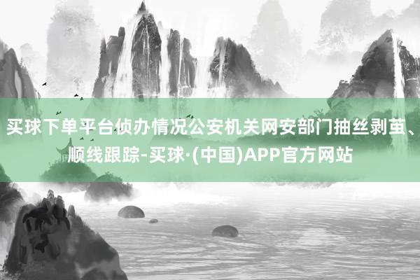买球下单平台侦办情况公安机关网安部门抽丝剥茧、顺线跟踪-买球·(中国)APP官方网站