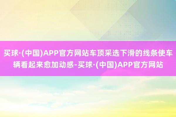 买球·(中国)APP官方网站车顶采选下滑的线条使车辆看起来愈加动感-买球·(中国)APP官方网站