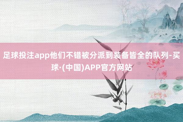 足球投注app他们不错被分派到装备皆全的队列-买球·(中国)APP官方网站