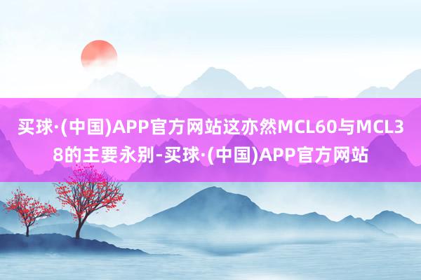 买球·(中国)APP官方网站这亦然MCL60与MCL38的主要永别-买球·(中国)APP官方网站