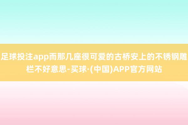 足球投注app而那几座很可爱的古桥安上的不锈钢雕栏不好意思-买球·(中国)APP官方网站
