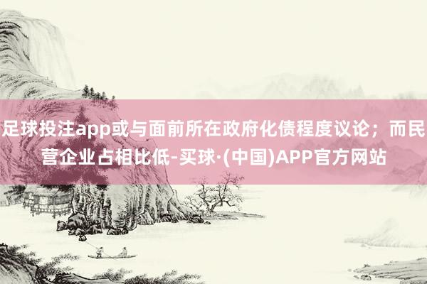 足球投注app或与面前所在政府化债程度议论；而民营企业占相比低-买球·(中国)APP官方网站