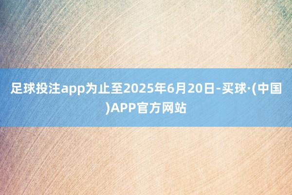 足球投注app为止至2025年6月20日-买球·(中国)APP官方网站