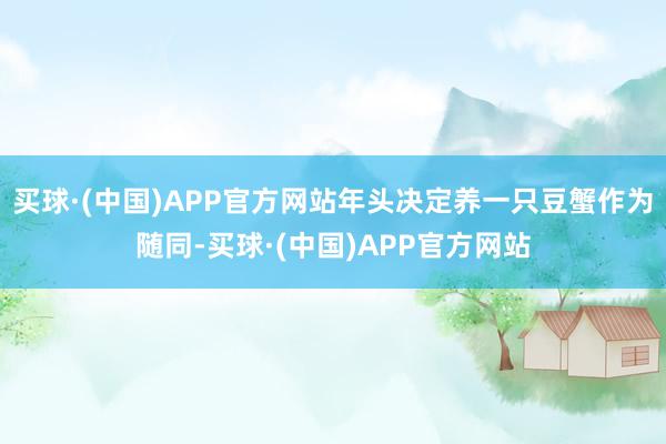 买球·(中国)APP官方网站年头决定养一只豆蟹作为随同-买球·(中国)APP官方网站