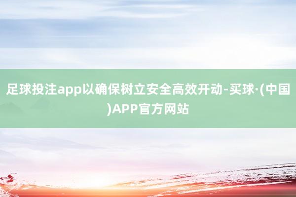 足球投注app以确保树立安全高效开动-买球·(中国)APP官方网站