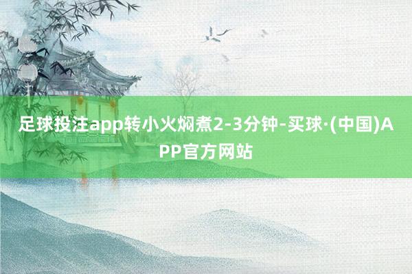 足球投注app转小火焖煮2-3分钟-买球·(中国)APP官方网站