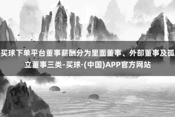 买球下单平台董事薪酬分为里面董事、外部董事及孤立董事三类-买球·(中国)APP官方网站