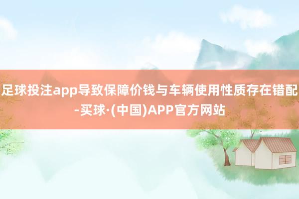 足球投注app导致保障价钱与车辆使用性质存在错配-买球·(中国)APP官方网站