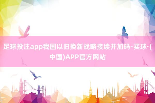 足球投注app我国以旧换新战略接续并加码-买球·(中国)APP官方网站