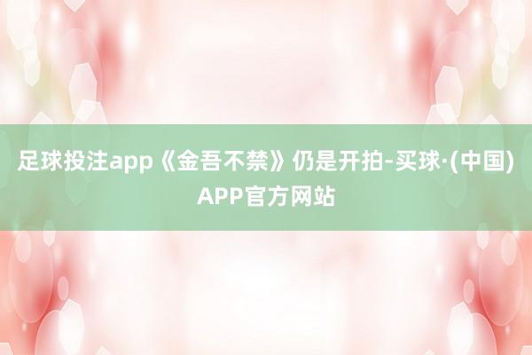 足球投注app《金吾不禁》仍是开拍-买球·(中国)APP官方网站