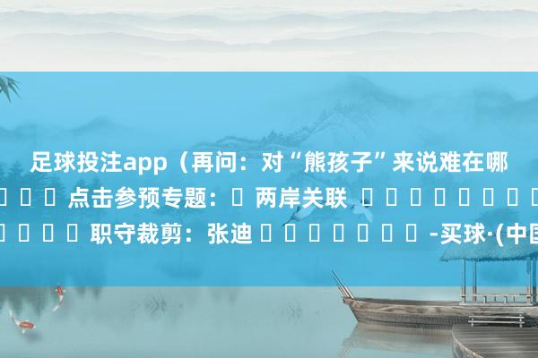 足球投注app　　（再问：对“熊孩子”来说难在哪？）												点击参预专题：	两岸关联  								职守裁剪：张迪 							-买球·(中国)APP官方网站