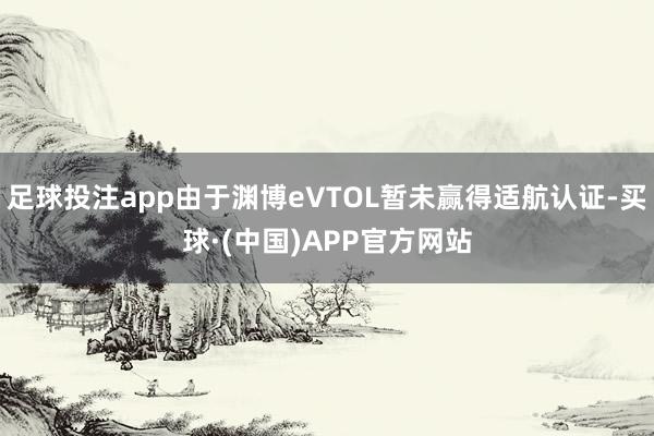 足球投注app由于渊博eVTOL暂未赢得适航认证-买球·(中国)APP官方网站