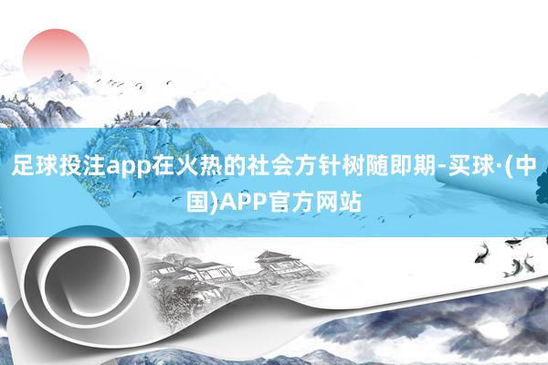 足球投注app在火热的社会方针树随即期-买球·(中国)APP官方网站