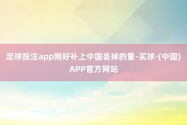 足球投注app刚好补上中国丢掉的量-买球·(中国)APP官方网站