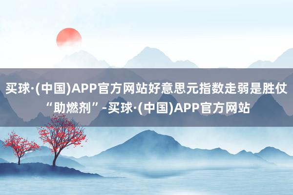 买球·(中国)APP官方网站好意思元指数走弱是胜仗“助燃剂”-买球·(中国)APP官方网站