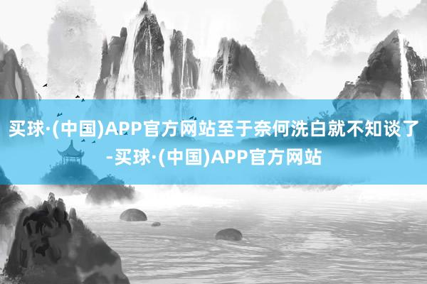 买球·(中国)APP官方网站至于奈何洗白就不知谈了-买球·(中国)APP官方网站