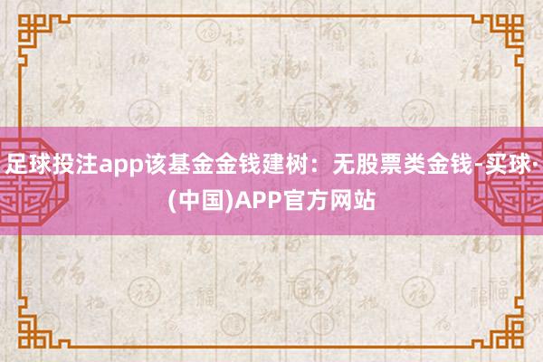 足球投注app该基金金钱建树：无股票类金钱-买球·(中国)APP官方网站